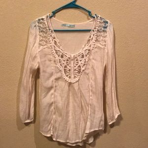 Cream flowy shirt!